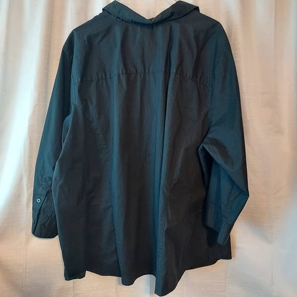 Women's 3X Button Blouse 3/4 Sleeve - Picture 7 of 8